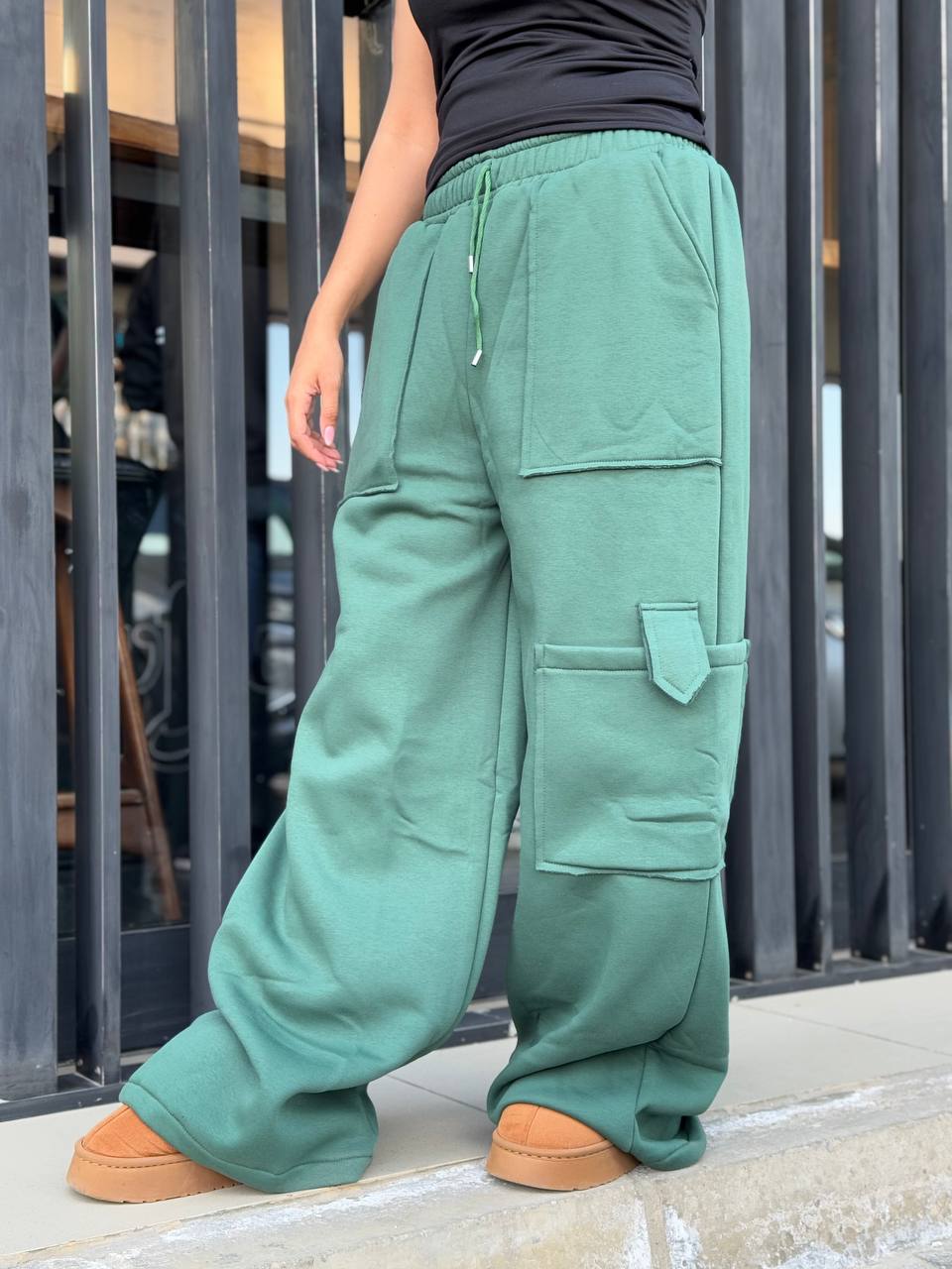 Oversized cargo sweatpants