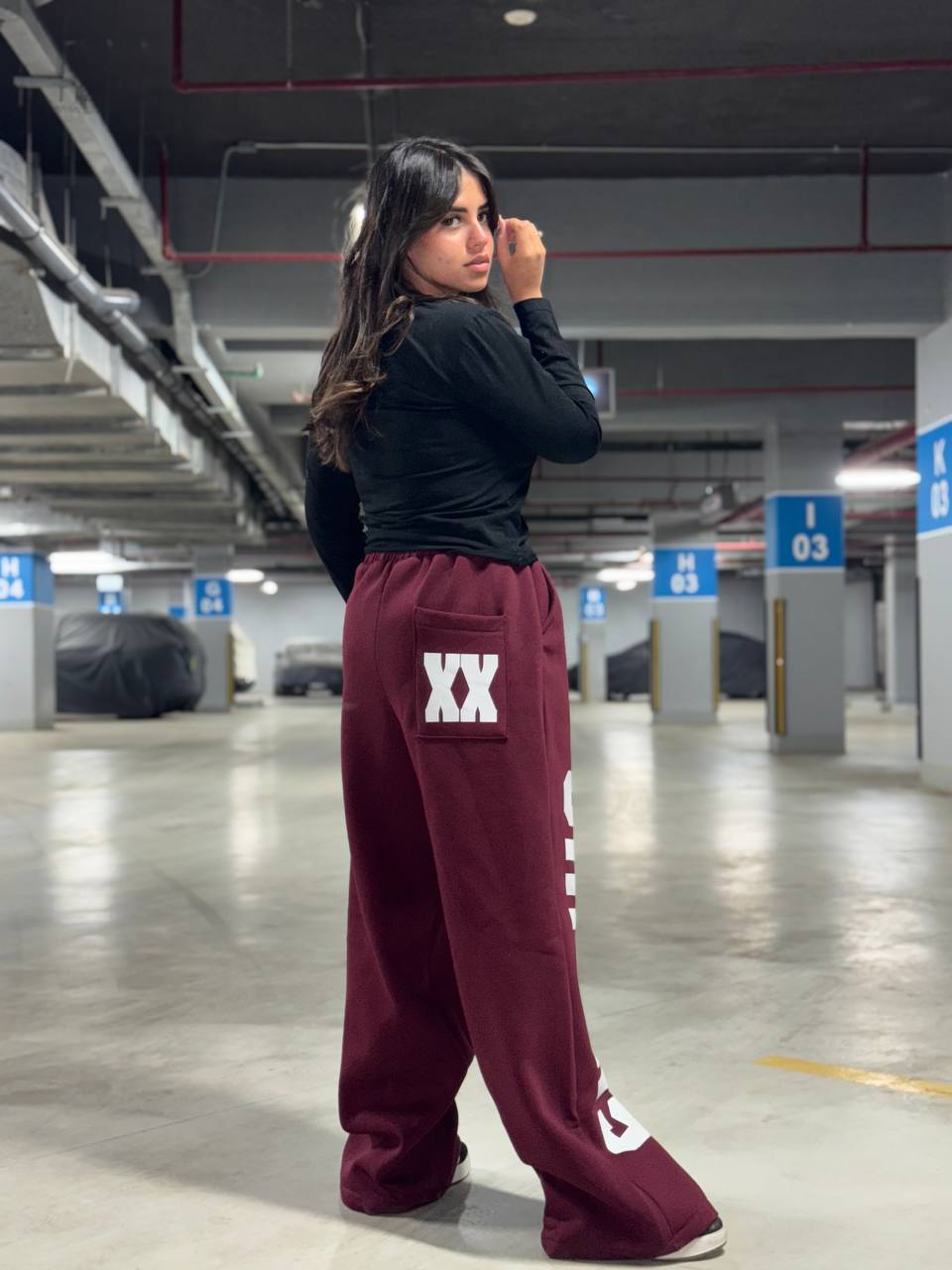 Printed oversized sweatpants