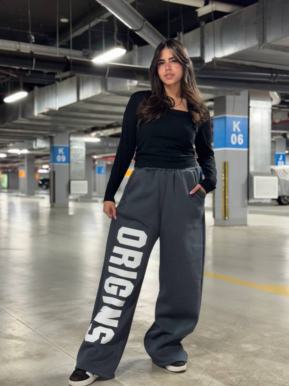 Printed oversized sweatpants