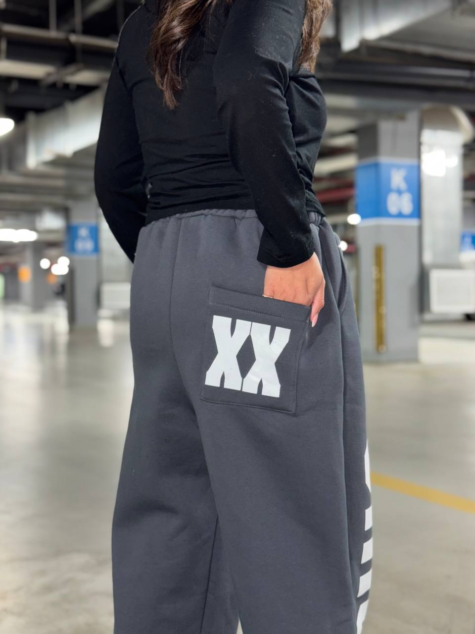 Printed oversized sweatpants