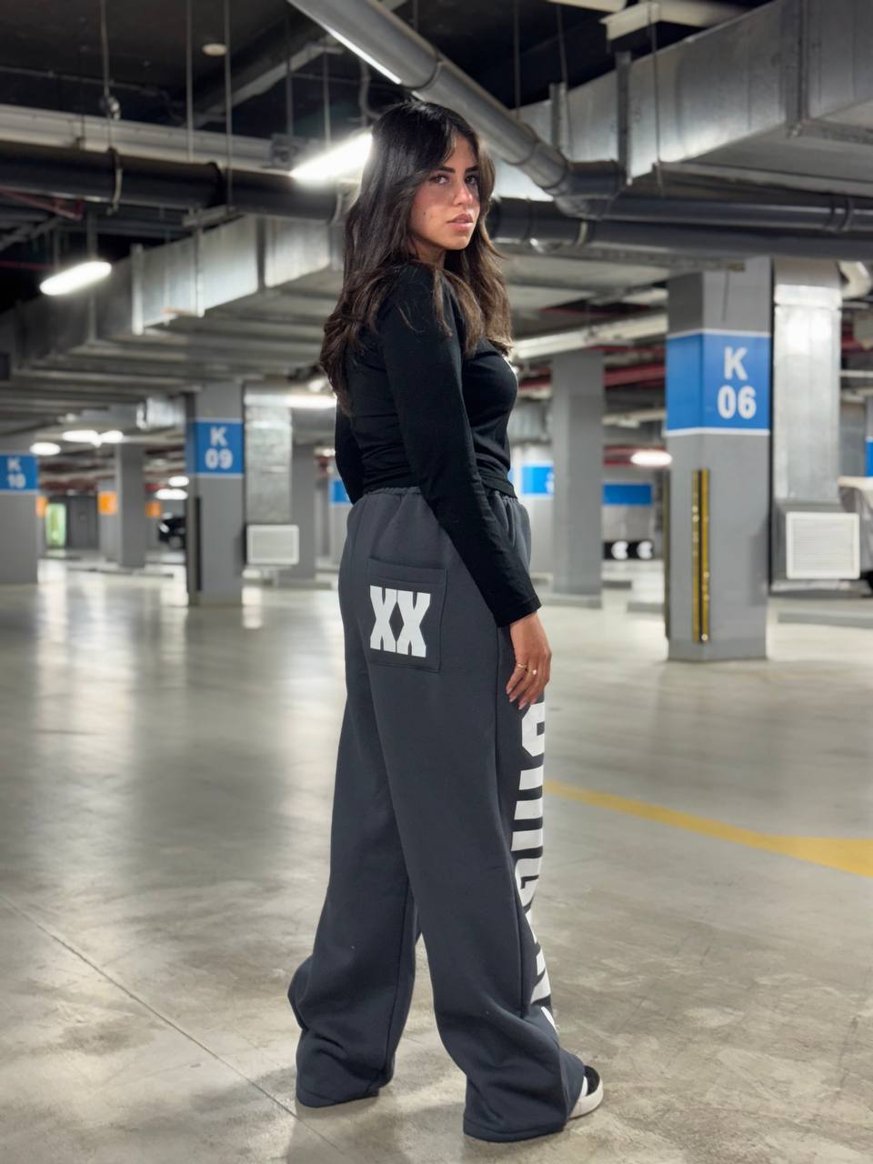 Printed oversized sweatpants