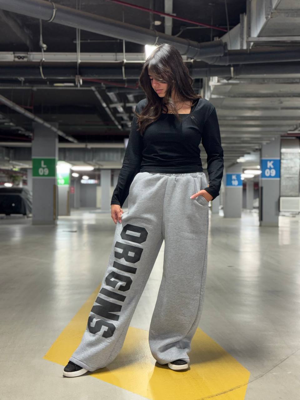 Printed oversized sweatpants